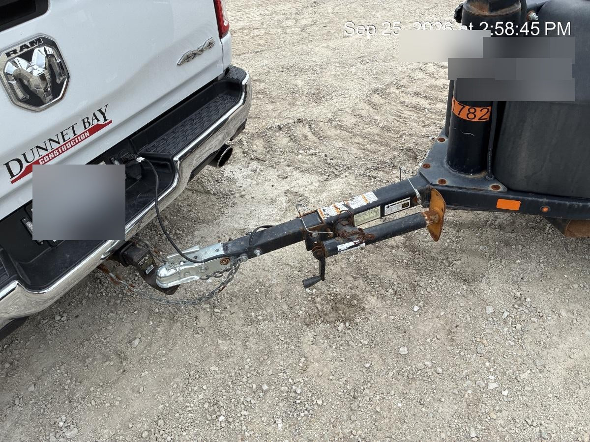 2022 Allmand NLV3GR (4) LED Light Fixture 350W, 23' Vertical Mast, 3kW Prime, Towable, Deep Sea L401, Leveling Jacks, Yanmar T4F 5.8hp