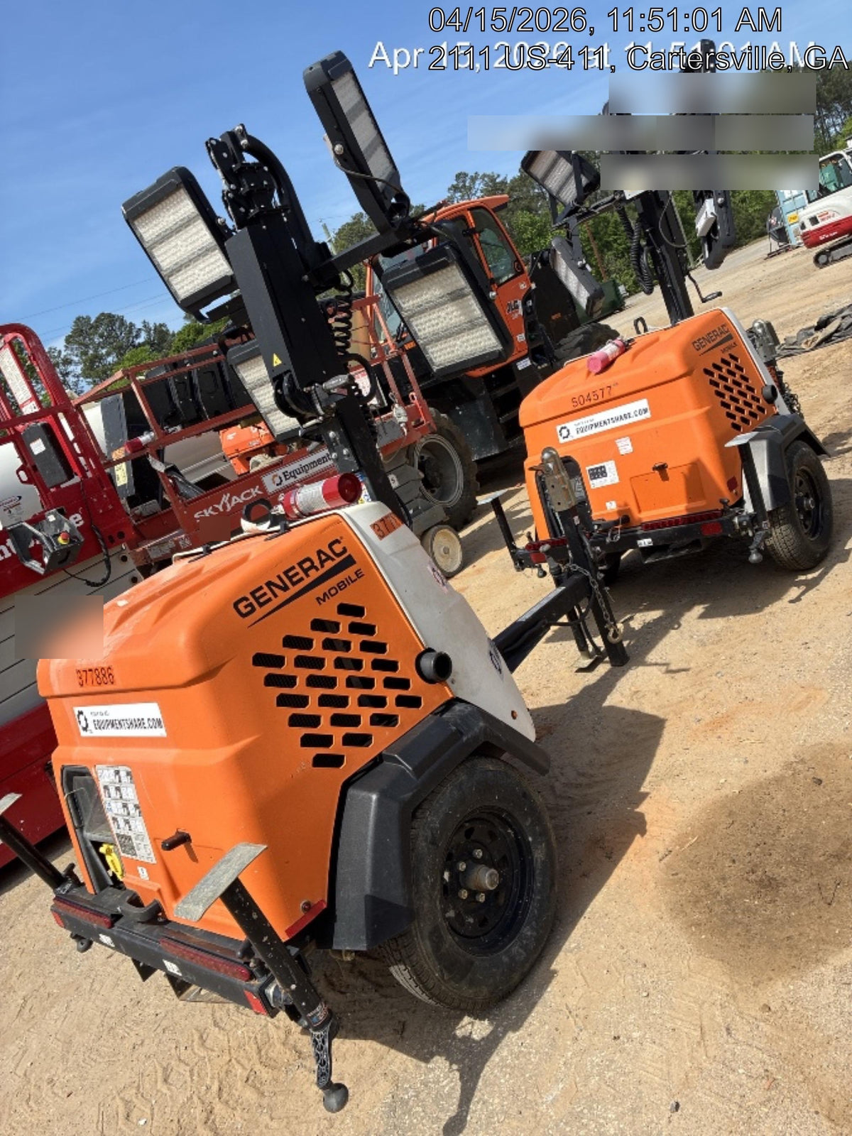 2023 Generac MLT2 Diesel, Flex Switch 120V Input, Powerzone Controller, 
(4) 320W LED Lights, 4kW Generator, 39.9 Gal Fuel Tank, 2" Ball, T3