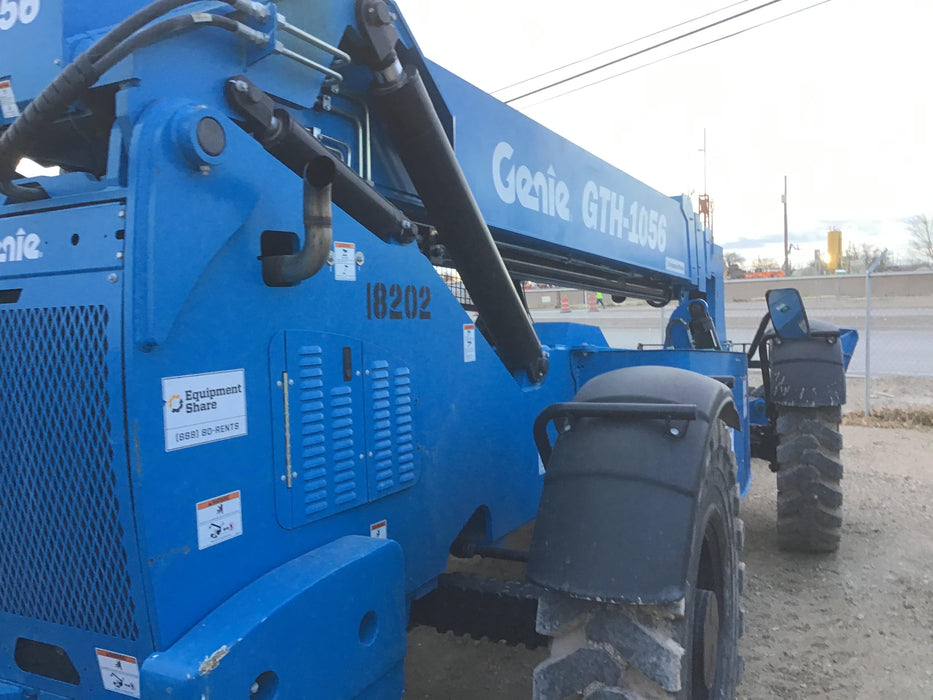 2018 Genie GTH-1056 Genie GTH-1056 w/ROPS, Work Lights, Solid Tires, RH Cab Mesh, Beacon, 60" Carriage and Forks