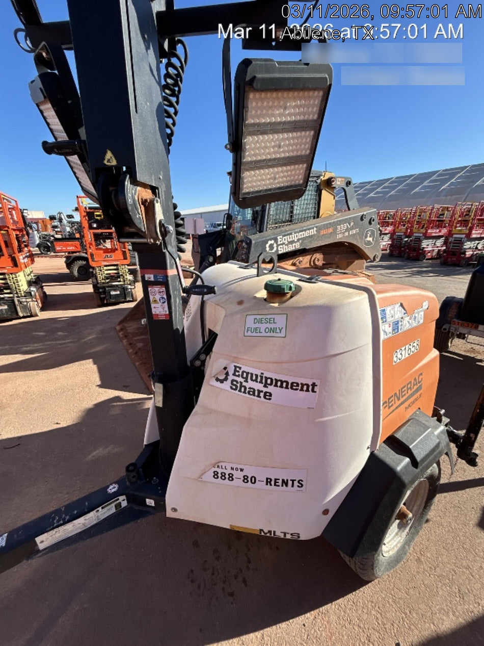 2023 Generac MLT2 Diesel, Flex Switch 120V Input, Powerzone Controller, (4) 320W LED Lights, 4kW Generator, 39.9 Gal Fuel Tank, 2" Ball, T3