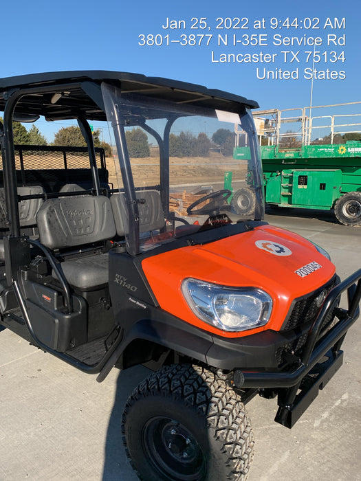 2022 Kubota RTV-X1140W-H Plastic Canopy, Windshield Acrylic Clear, LED Strobe Light, Wire Harness Kit, Back up Alarm
