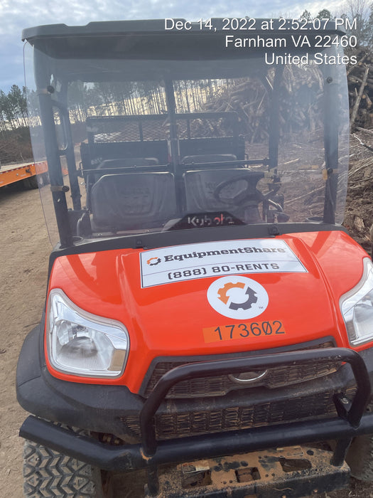 2021 Kubota RTV-X1140W-H Plastic Canopy, Windshield Acrylic Clear, LED Strobe Light, Wire Harness Kit, Back up Alarm