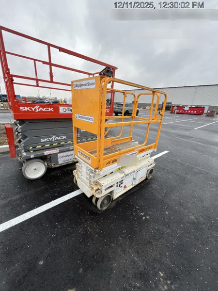 Custom Equipment HB-1430 Hy-Brid Scissor Lift
Platform capacity up to 670 lbs
Working height up to 20 ft
Weighs under 1,700 lbs
Non-marking wheels