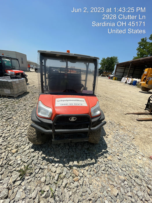 2022 Kubota RTV-X1140W-H Plastic Canopy, Windshield Acrylic Clear, LED Strobe Light, Wire Harness Kit, Back up Alarm