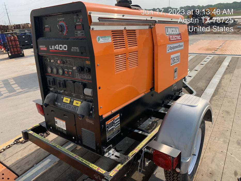 2022 Lincoln Electric LE400 Kubota V1505, Trlr, Cable Rack, Light Kit, ES Decals, T3