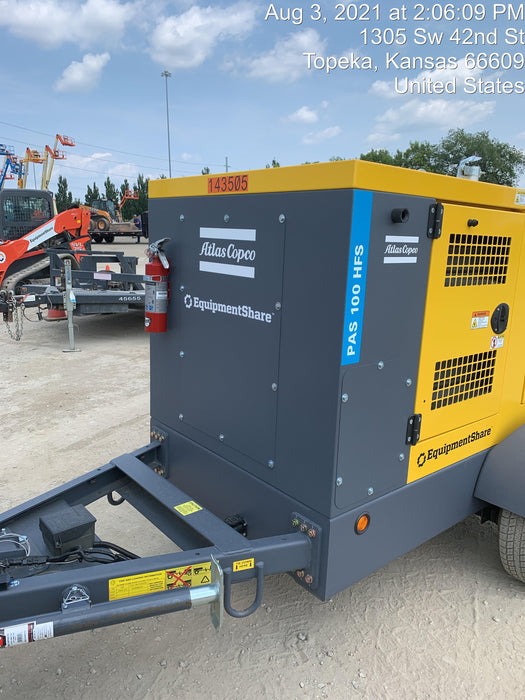 2021 ATLAS COPCO PAS 100 HF CS Enclosed