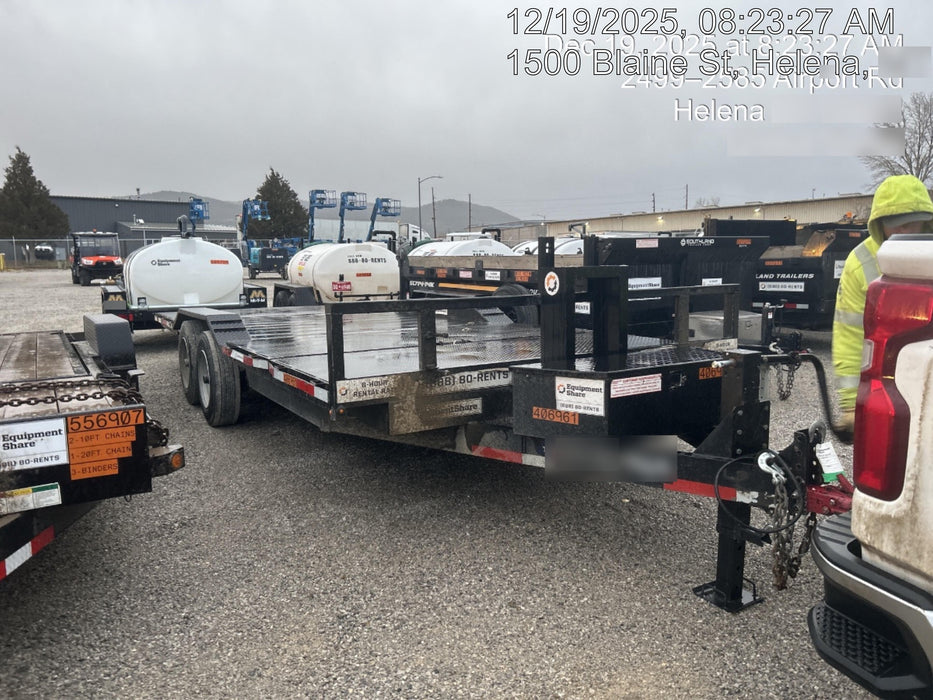 2024 TEXAS PRIDE TRAILERS 21' Lowboy Gravity Tilt Bed 14K Bumper Pull Trailer