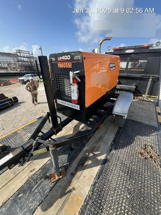 2022 Lincoln Electric LE400 Kubota V1505, Trlr, Cable Rack, Light Kit, ES Decals, T3