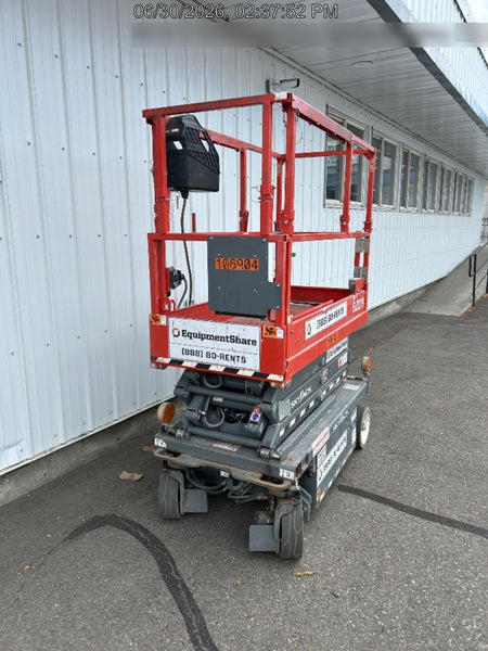 2020 Skyjack SJIII-3219 Solid NM Tires, Half height spring hinged entry gate, Dual Beacons, 800W Inverter