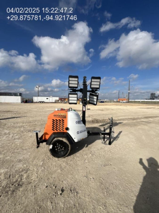 2025 Generac MLTS-4 Diesel, Mitsubishi L2E, 7.1 hp @1800 rpm, Flex Switch 120V Input, Powerzone Controller, (4) 320W LED Lights, 4kW Generator, 39.9 Gal Fuel Tank, 2" Ball, ES Decals