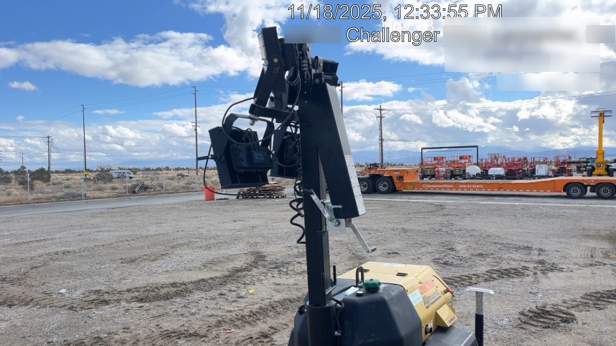 2022 Allmand NLV3GR (4) LED Light Fixture 350W, 23' Vertical Mast, 3kW Prime, Towable, ES Decals, T3