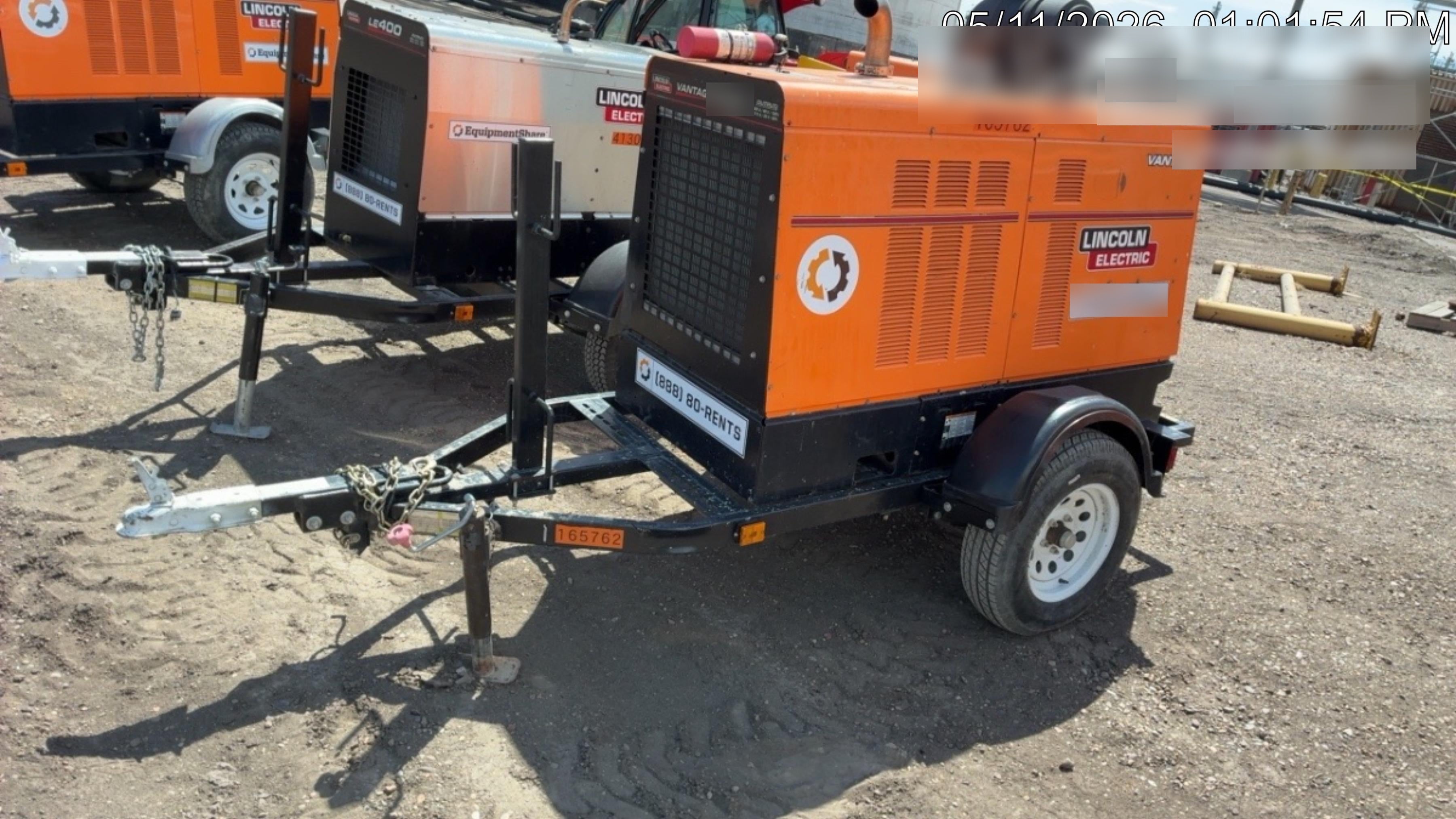 2021 Lincoln Electric Vantage 549X Ready Pak 3, ORANGE (includes trailer, cable rack, fender light kit)