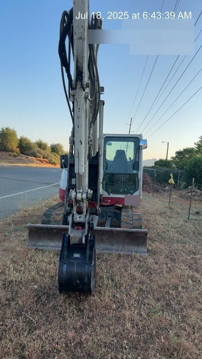 2019 Takeuchi TB290 Cab/Heat/AC Rubber tracks, Dozer blade, Travel alarm, Auxiliary hydraulics Manual QC, Hydraulic thumb, 18", 24", and 36" Buckets