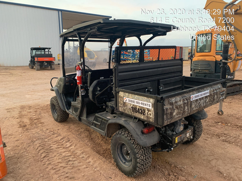 2020 Kubota RTV-X1140 CAMO, CANOPY, STROBE, BACK UP ALARM, WINDSHIELD, FIRE EXT