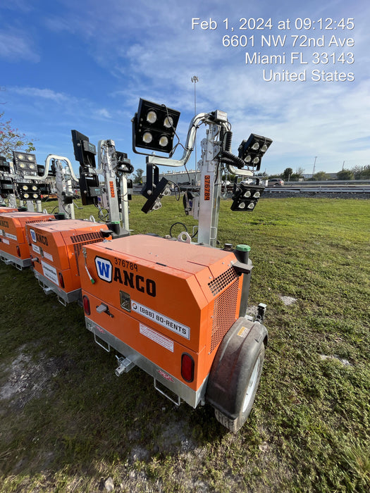 2023 Wanco WLTT-4MM4K Diesel, Deep Sea Controller, Shore Power Plug, Auto Start, (4) 350W LED Floodlights, 4kW Generator, 60 Gal Fuel Tank, 2" Ball, T3