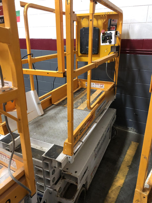 Custom Equipment HB-1430 <ul>
 <li>Hy-Brid Scissor Lift</li>
  <li>Platform capacity up to 670 lbs.</li>
  <li>Working height up to 20 ft</li>
  <li>Weighs under 1,700 lbs.</li>
  <li>Non-marking wheels </li>
</ul>