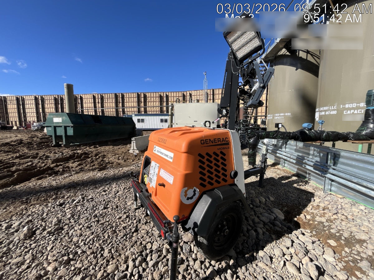 2023 Generac MLT2 Diesel, Flex Switch 120V Input, Powerzone Controller, (4) 320W LED Lights, 4kW Generator, 39.9 Gal Fuel Tank, 2" Ball, T3