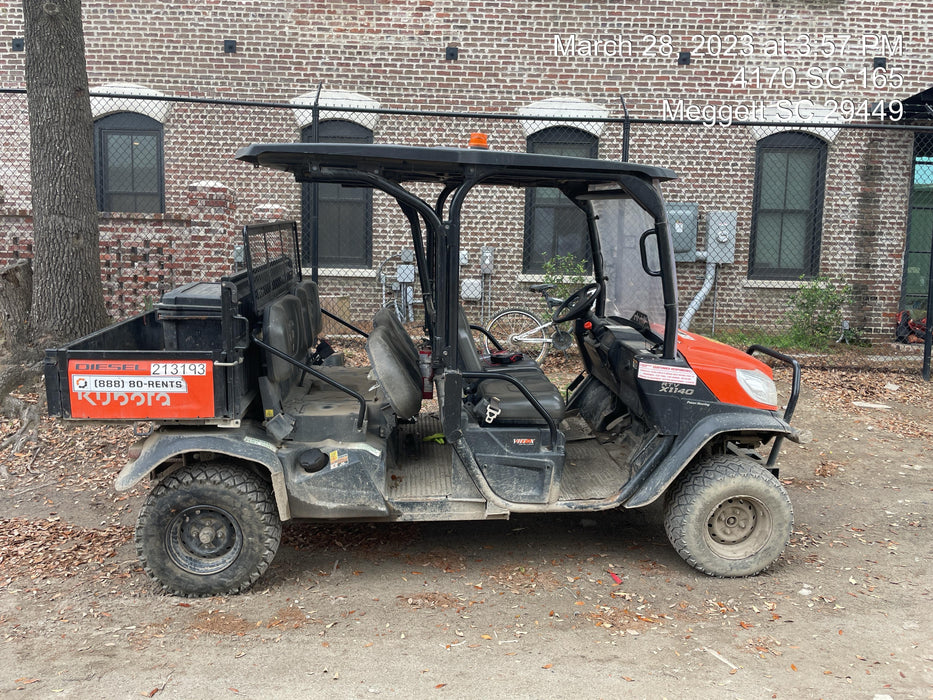 2022 Kubota RTV-X1140W-H Plastic Canopy, Windshield Acrylic Clear, LED Strobe Light, Wire Harness Kit, Back up Alarm