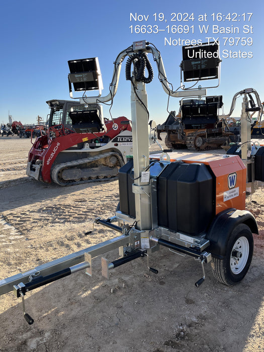 2024 Wanco WLTT-4MM4K Diesel, Deep Sea Controller, Shore Power Plug, Auto Start, (4) 350W LED Floodlights, 4kW Generator, 60 Gal Fuel Tank, 2" Ball, T3