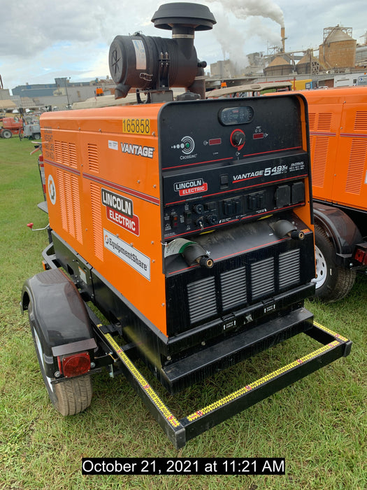 2021 Lincoln Electric Vantage 322 Vantage 322 Ready Pak 3 w/ Telematics & Decals, ORANGE (includes trailer, cable rack, fender light kit)