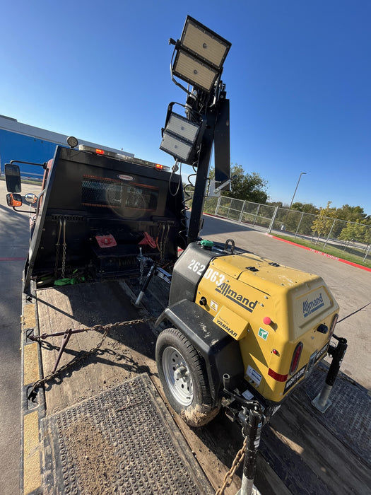 2022 Allmand NLV3GR (4) LED Light Fixture 350W, 23' Vertical Mast, 3kW Prime, Towable, ES Decals, T3