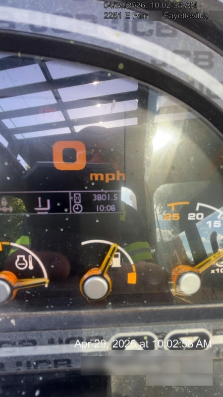 2019 JCB 509-42 74 HP w/Open ROPS, Beacon, Aux Hydraulics, LED Work lights, Solid Tires 66" Carriage/60" Forks
