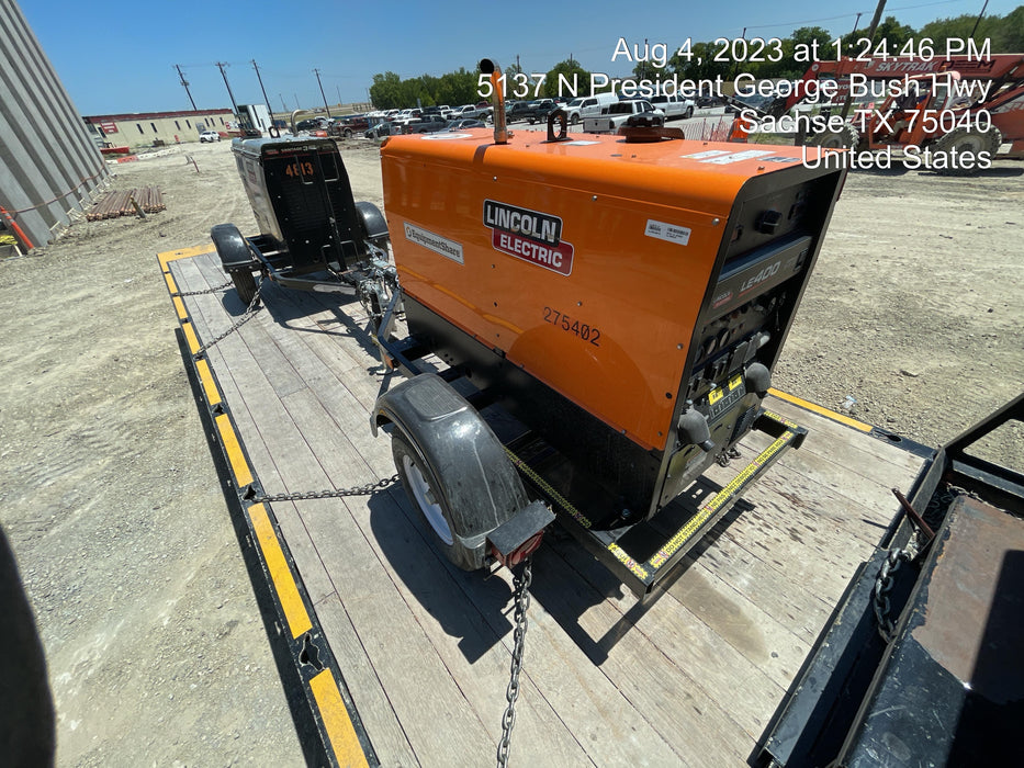 2022 Lincoln Electric LE400 Kubota V1505, Trlr, Cable Rack, Light Kit, ES Decals, T3