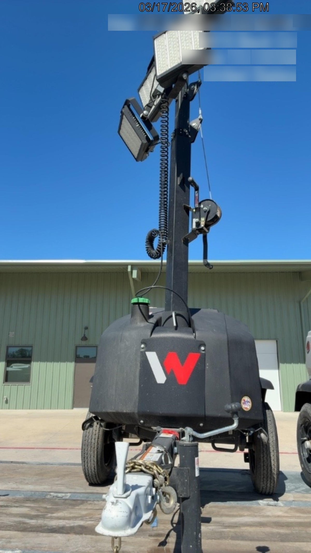 2024 Wacker Neuson LTT4 Diesel, Kohler KDW702, Deep Sea Controller, Auto Start, LED 320W, Bypass Outlet, T3