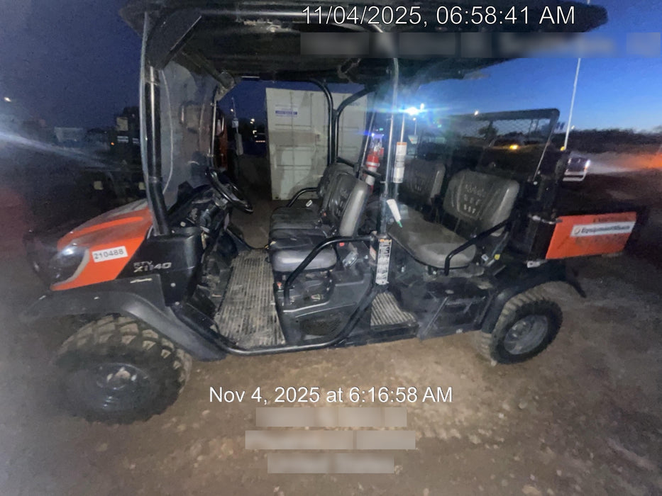 2022 Kubota RTV-X1140W-H Plastic Canopy, Windshield Acrylic Clear, LED Strobe Light, Wire Harness Kit, Back up Alarm