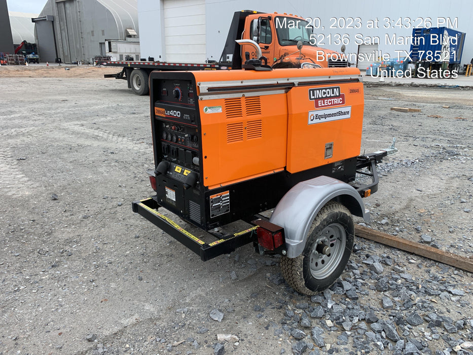 2022 Lincoln Electric LE400 Kubota V1505, Trlr, Cable Rack, Light Kit, ES Decals, T3