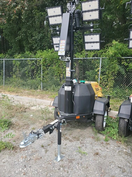 2021 Allmand NLV3GR (4) LED Light Fixture 350W, 23' Vertical Mast, 3kW Prime, Towable, Deep Sea L401, Leveling Jacks, Yanmar T4F 5.8hp