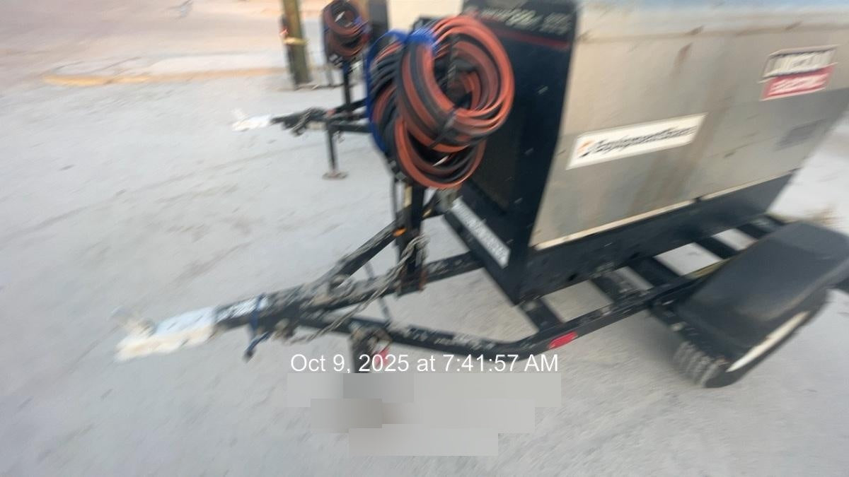 2019 Lincoln Electric Vantage 322 Ready-Pak 3, Two Wheel Trailer, Fender and Light Kit, Cable Rack