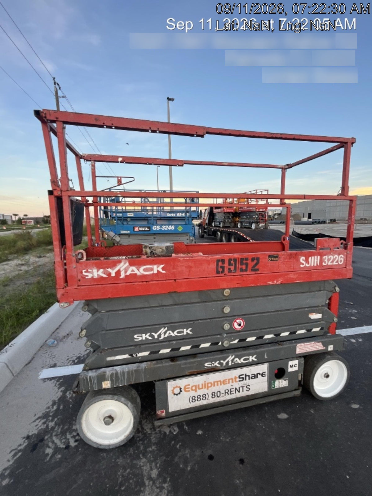 2018 Skyjack SJIII-3226 Skyjack SJIII3226 Scissor Lift w/Trojan Batteries