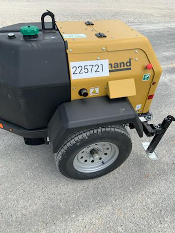 2022 Allmand NLV3GR (4) LED Light Fixture 350W, 23' Vertical Mast, 3kW Prime, Towable, Deep Sea L401, Leveling Jacks, Yanmar T4F 5.8hp