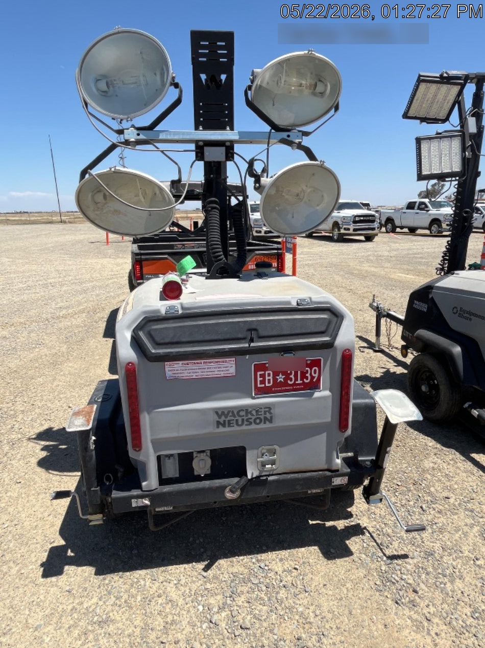 2019 Wacker Neuson LTV6L-MH Wacker Neuson LTV6L Mobile Light Tower w/Fuel Level Sensor Installed