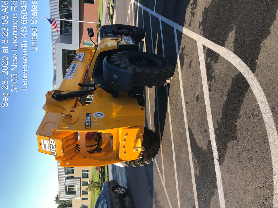 2020 JCB 509-42 Canopy, Solid Tires, Work Lights, Beacon, Aux Hydraulics, Back up Alarm, Lifting Eye, ES Decals
