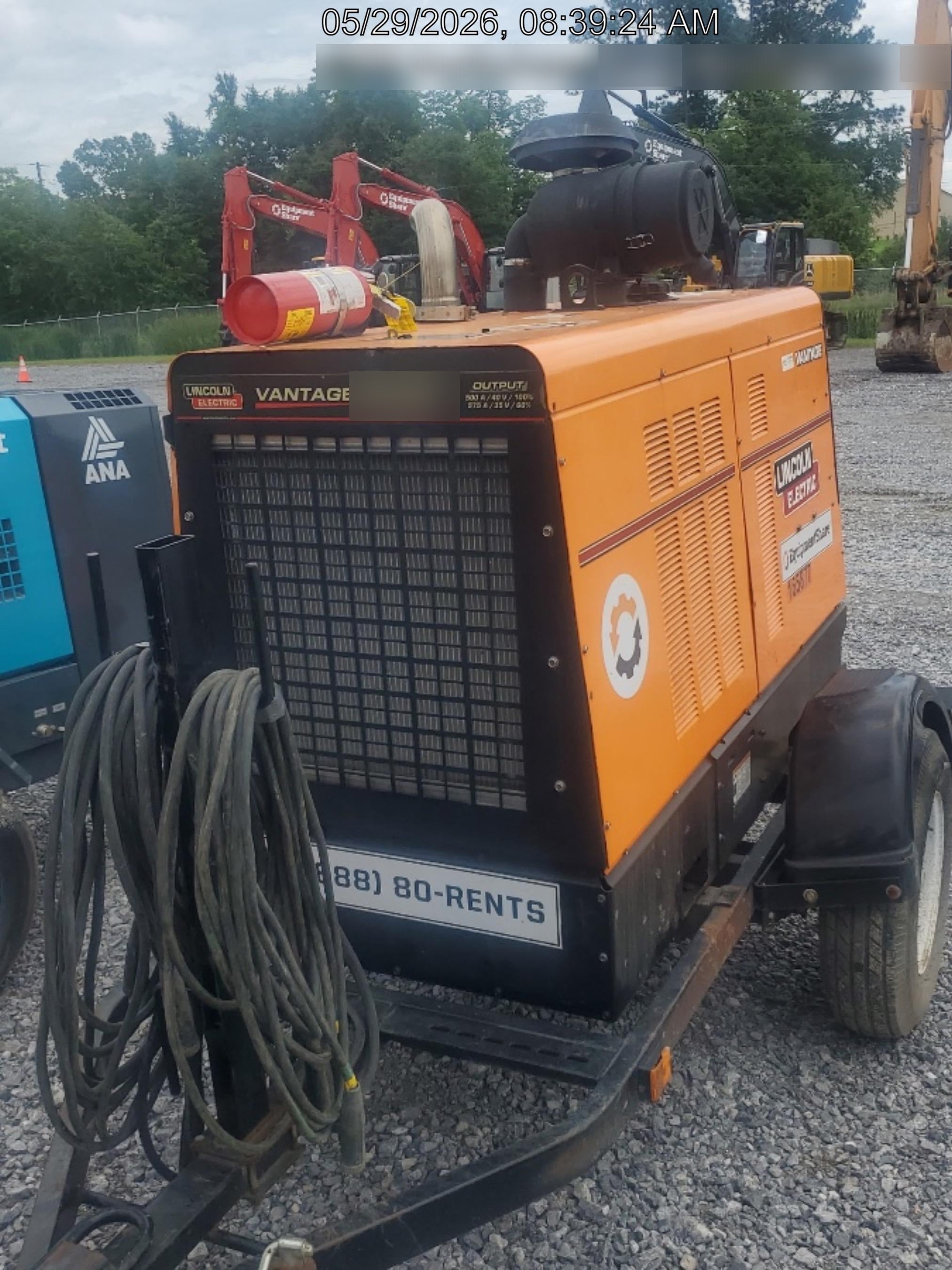 2021 Lincoln Electric Vantage 549X Ready Pak 3, ORANGE (includes trailer, cable rack, fender light kit)