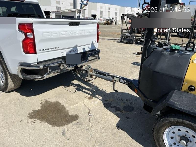 Allmand NLV3GR (4) LED Light Fixture 350W, 23' Vertical Mast, 3kW Prime, Towable, Deep Sea L401, Leveling Jacks, Yanmar T4F 5.8hp