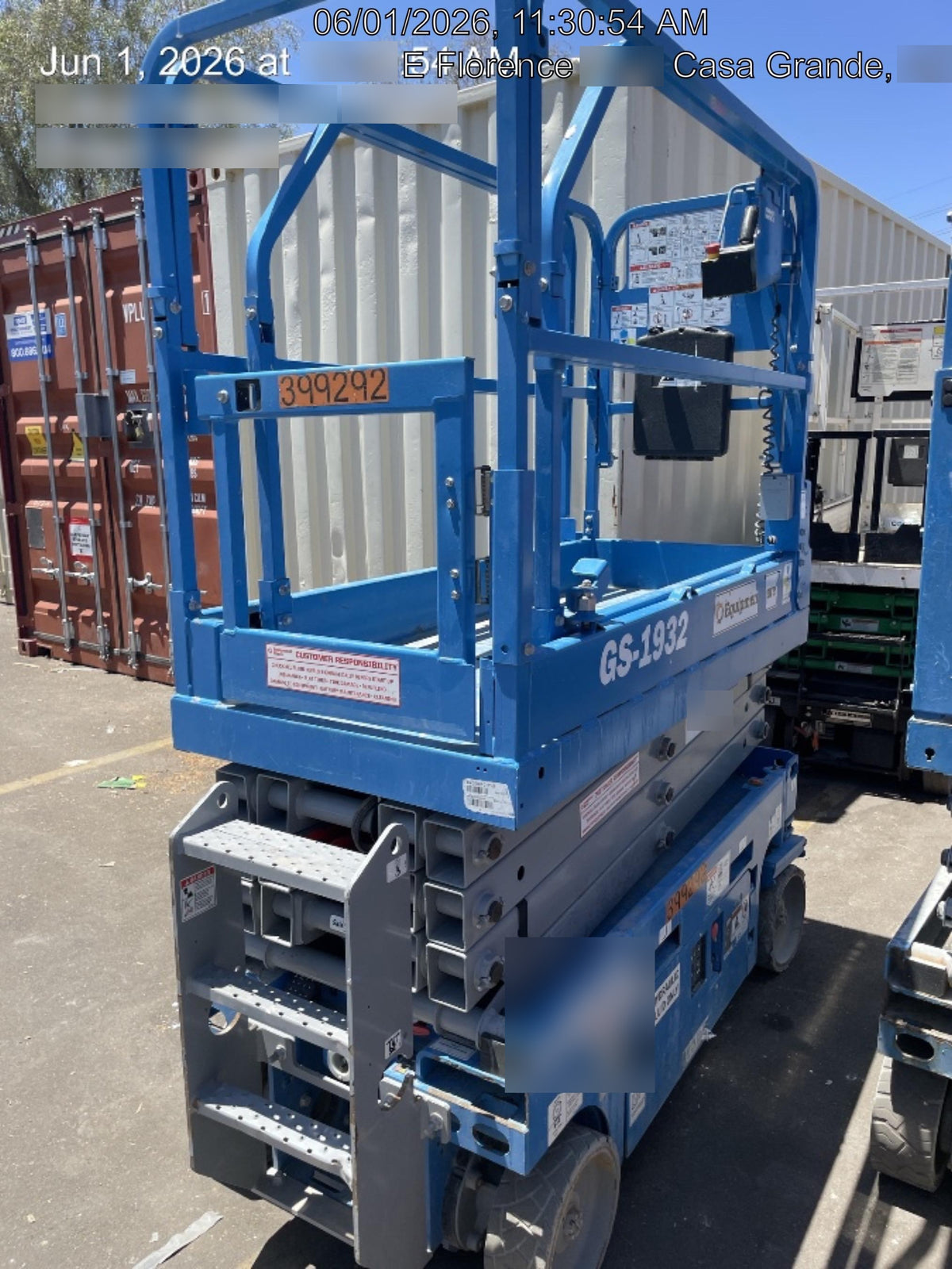 2019 Genie GS-1930 Half Height Swing Gate, 800W Inverter