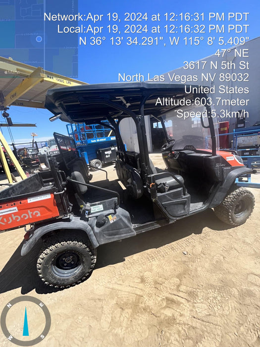2022 Kubota RTV-X1140W-H Plastic Canopy, Windshield Acrylic Clear, LED Strobe Light, Wire Harness Kit, Back up Alarm