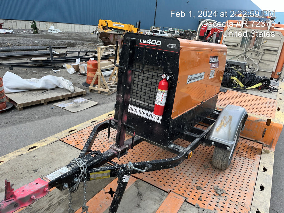 2023 Lincoln Electric LE400 Kubota V1505, Trlr, Cable Rack, Light Kit, ES Decals, T3