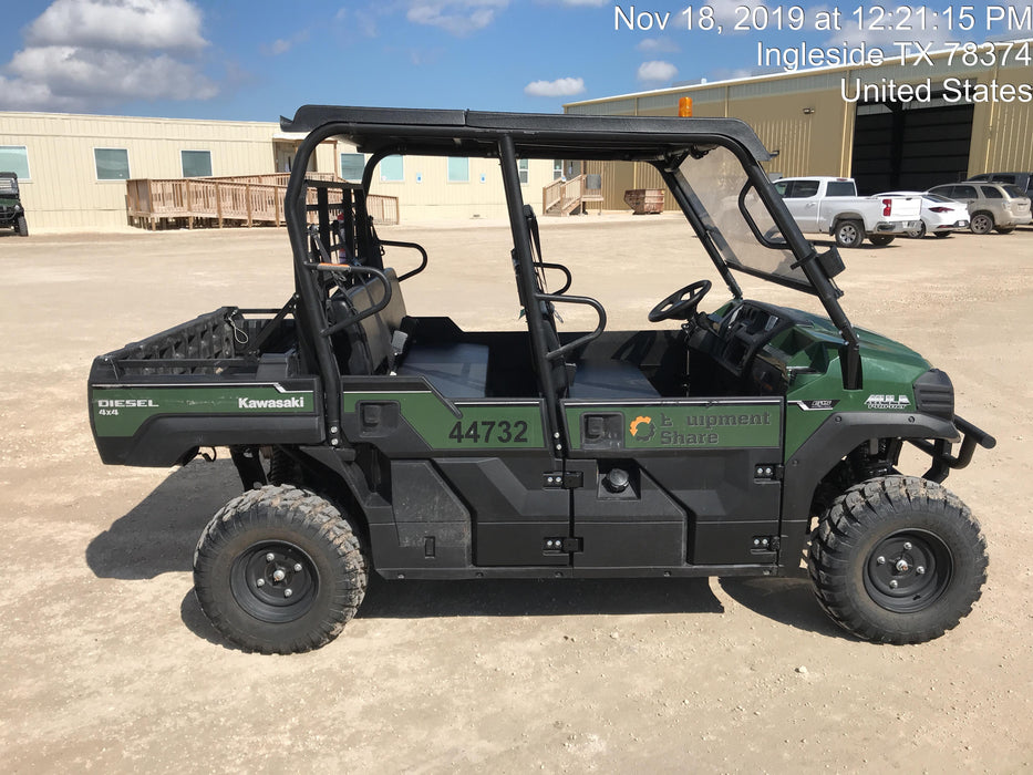 Kawasaki Mule PRO-DXT Standard Options, Backup Alarm, Beacon, Plastic Hard Top, Poly Windshield, Horn Kit