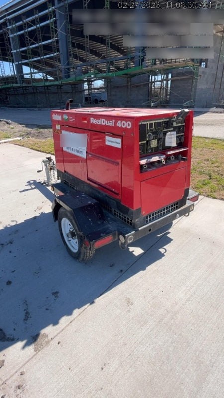 2022 Shindaiwa DGW400MDL Kubota D902 Engine, 23 HP, Dual Op Welder, Wire, Arc, Droop Stick, Tig, and CC Stick Functionality, Simulphase, 3 Phase and 1 Phase Gen Output, Single Axle NB Trlr, Slr Trckl Chrg 12V 12W, Fire Ext