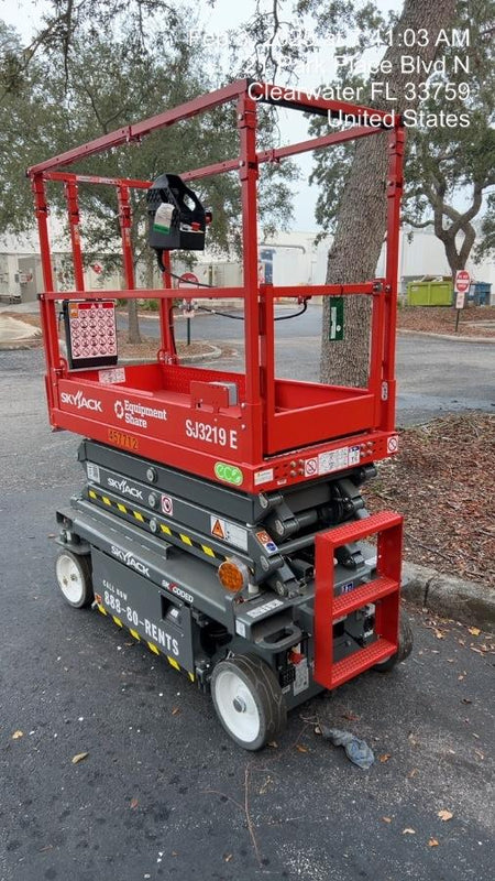 2024 Skyjack SJ3219 Electric Drive, Sld NM Tires, DBcns, RFRails, Power to Platform, T3 + Access Control