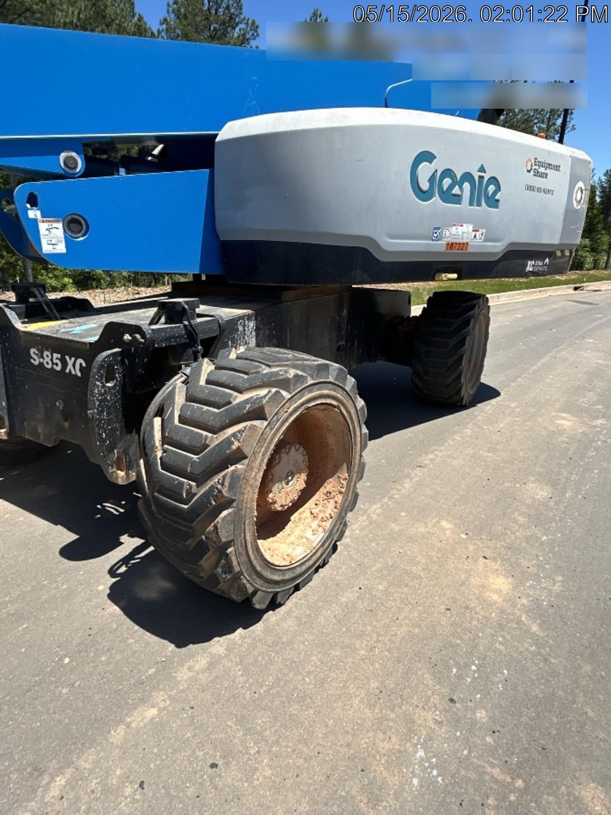 2020 Genie S-85 XC FF Tires, Beacon, 12kw Generator