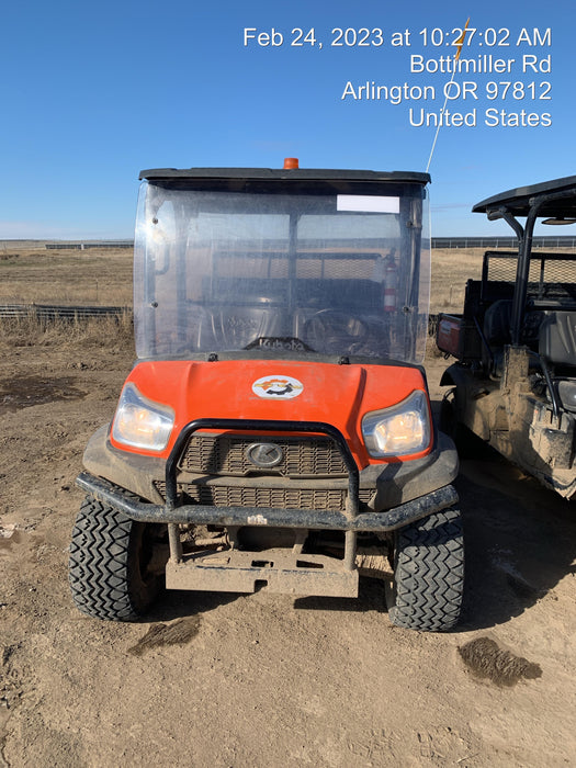 2021 Kubota RTV-X1140W-H Plastic Canopy, Windshield Acrylic Clear, LED Strobe Light, Wire Harness Kit, Back up Alarm