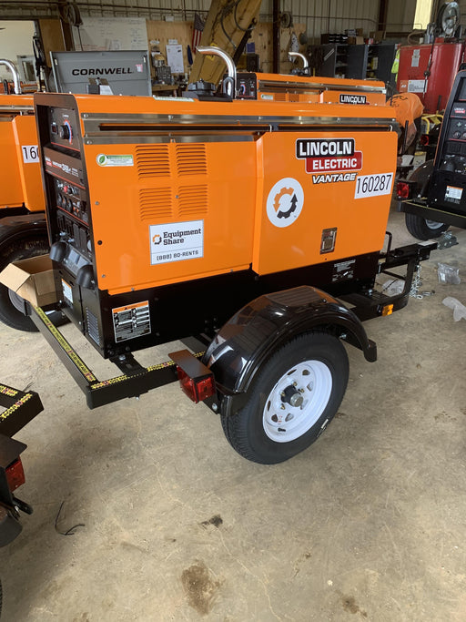 2021 Lincoln Electric Vantage 322 Vantage 322 Ready Pak 3 w/ Decals, ORANGE (includes trailer, cable rack, fender light kit) NO Telematics