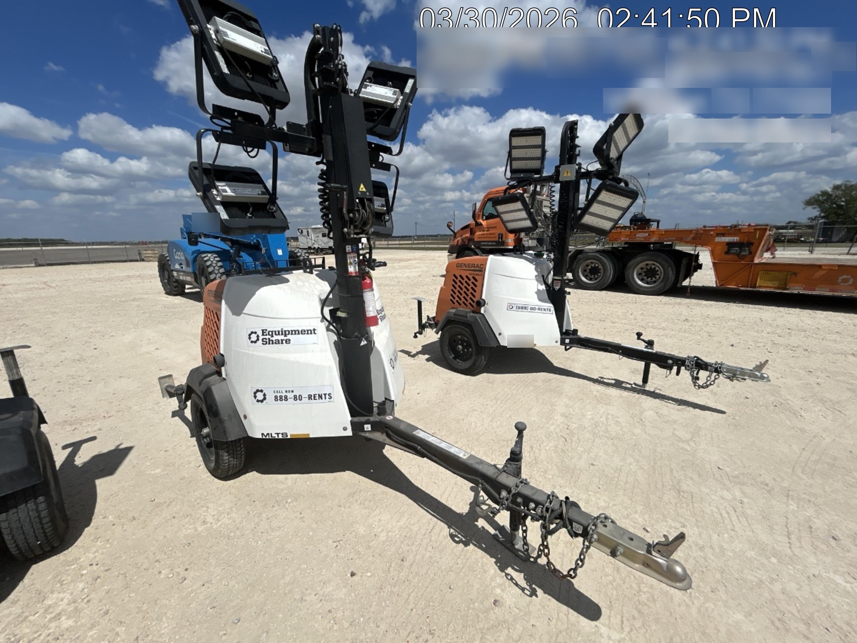 2024 Generac MLT2 Diesel, Flex Switch 120V Input, Powerzone Controller, 
(4) 320W LED Lights, 4kW Generator, 39.9 Gal Fuel Tank, 2" Ball, T3
