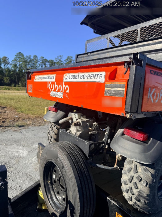 2022 Kubota RTV-X1140W-H Plastic Canopy, Windshield Acrylic Clear, LED Strobe Light, Wire Harness Kit, Back up Alarm