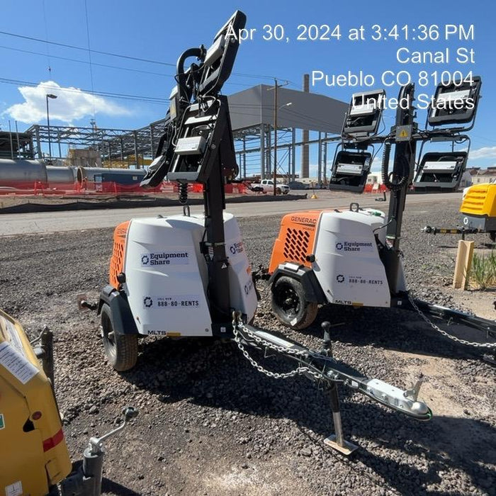 2023 Generac MLT2 Diesel, Flex Switch 120V Input, Powerzone Controller, 
(4) 320W LED Lights, 4kW Generator, 39.9 Gal Fuel Tank, 2" Ball, T3